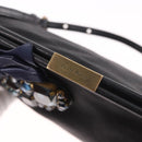 Miu Miu Hand Bag Satin Black Gold Auth 187043A-10