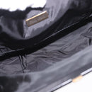 Miu Miu Hand Bag Satin Black Gold Auth 187043A-11