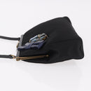 Miu Miu Hand Bag Satin Black Gold Auth 187043A-4