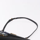 Miu Miu Hand Bag Satin Black Gold Auth 187043A-8