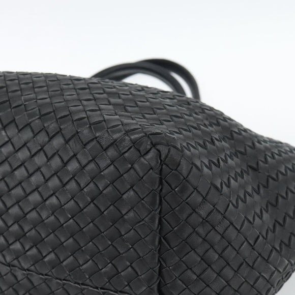 BOTTEGA VENETA INTRECCIATO Cabas MM Hand Bag Leather Black Auth 187044SAV
