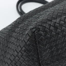 BOTTEGA VENETA INTRECCIATO Cabas MM Hand Bag Leather Black Auth 187044SAV-14