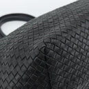 BOTTEGA VENETA INTRECCIATO Cabas MM Hand Bag Leather Black Auth 187044SAV-16