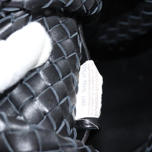 BOTTEGA VENETA INTRECCIATO Cabas MM Hand Bag Leather Black Auth 187044SAV