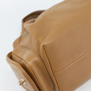 BVLGARI Tote Bag Leather Brown Gold Auth 187045-11