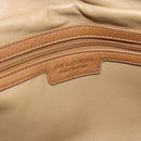 BVLGARI Tote Bag Leather Brown Gold Auth 187045-17