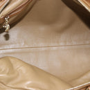 BVLGARI Tote Bag Leather Brown Gold Auth 187045-18