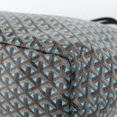 GOYARD Herringbone Saint Louis PM Tote Bag PVC Turquoise Blue Silver Auth 187046-12