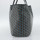 GOYARD Herringbone Saint Louis PM Tote Bag PVC Turquoise Blue Silver Auth 187046-5