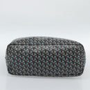 GOYARD Herringbone Saint Louis PM Tote Bag PVC Turquoise Blue Silver Auth 187046-9