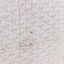 GOYARD Herringbone Boeing 55 Boston Bag PVC White Silver Auth 187047A-6
