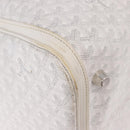 GOYARD Herringbone Boeing 55 Boston Bag PVC White Silver Auth 187047A-14