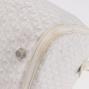 GOYARD Herringbone Boeing 55 Boston Bag PVC White Silver Auth 187047A-15