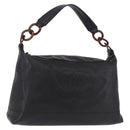 CHANEL Chain Shoulder Bag Caviar Skin Black Gold CC Auth 187048SAV-1