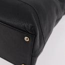 CHANEL Chain Shoulder Bag Caviar Skin Black Gold CC Auth 187048SAV-9