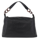 CHANEL Chain Shoulder Bag Caviar Skin Black Gold CC Auth 187048SAV-13