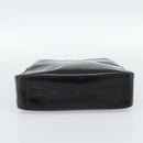 PRADA Schoudertas Leer Zwart Zilver Auth 187050A-5