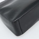 PRADA Schoudertas Leer Zwart Zilver Auth 187050A-17
