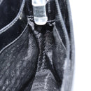 PRADA Schoudertas Leer Zwart Zilver Auth 187050A-21