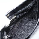 PRADA Schoudertas Leer Zwart Zilver Auth 187050A-22