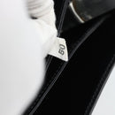PRADA Schoudertas Leer Zwart Zilver Auth 187050A-12