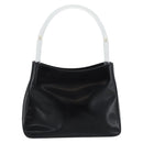 PRADA Schoudertas Leer Zwart Zilver Auth 187050A-13