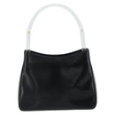 PRADA Schoudertas Leer Zwart Zilver Auth 187050A-2