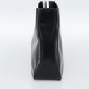 PRADA Schoudertas Leer Zwart Zilver Auth 187050A-4