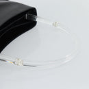 PRADA Schoudertas Leer Zwart Zilver Auth 187050A-7