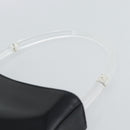 PRADA Schoudertas Leer Zwart Zilver Auth 187050A-14