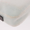 FENDI Mamma Baguette Shoulder Bag Mesh White Silver Auth 187051SAM-17