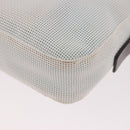 FENDI Mamma Baguette Shoulder Bag Mesh White Silver Auth 187051SAM-18