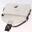 FENDI Mamma Baguette Shoulder Bag Mesh White Silver Auth 187051SAM-9
