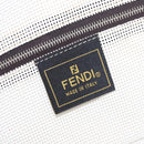 FENDI Mamma Baguette Shoulder Bag Mesh White Silver Auth 187051SAM-22