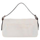FENDI Mamma Baguette Shoulder Bag Mesh White Silver Auth 187051SAM-2