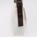 FENDI Mamma Baguette Shoulder Bag Mesh White Silver Auth 187051SAM-5
