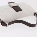FENDI Mamma Baguette Shoulder Bag Mesh White Silver Auth 187051SAM-7