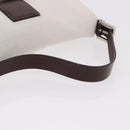 FENDI Mamma Baguette Shoulder Bag Mesh White Silver Auth 187051SAM-8