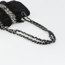 CHANEL Chain Shoulder Bag Tweed Silver Black CC Auth 187052SAM-7