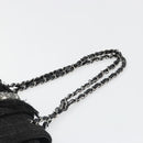 CHANEL Chain Shoulder Bag Tweed Silver Black CC Auth 187052SAM-8