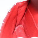CHANEL Matelasse25 Double Flap Chain Bag Tweed Red Silver CC Auth 187053SAM-21