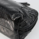 BOTTEGA VENETA INTRECCIATO Pouch Patent leather Black 132534 Auth 187055-15