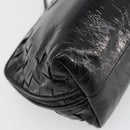 BOTTEGA VENETA INTRECCIATO Pouch Patent leather Black 132534 Auth 187055-16