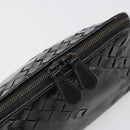 BOTTEGA VENETA INTRECCIATO Pouch Patent leather Black 132534 Auth 187055-8