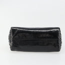 BOTTEGA VENETA INTRECCIATO Pouch Patent leather Black 132534 Auth 187055-6