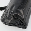 BOTTEGA VENETA INTRECCIATO Pouch Patent leather Black 132534 Auth 187055-14