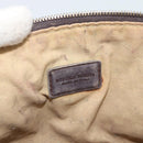 BOTTEGA VENETA INTRECCIATO Pouch Leather Brown Gold 132535 Auth 187056-9