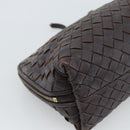 BOTTEGA VENETA INTRECCIATO Pouch Leather Brown Gold 132535 Auth 187056-14