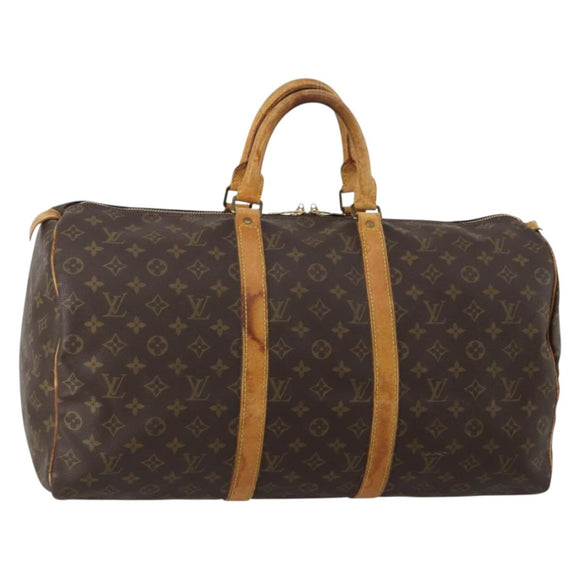 LOUIS VUITTON Monogram Keepall 50 Boston Bag M41426 LV Auth 187059