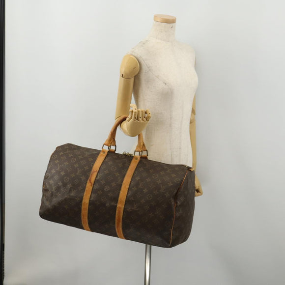 LOUIS VUITTON Monogram Keepall 50 Boston Bag M41426 LV Auth 187059